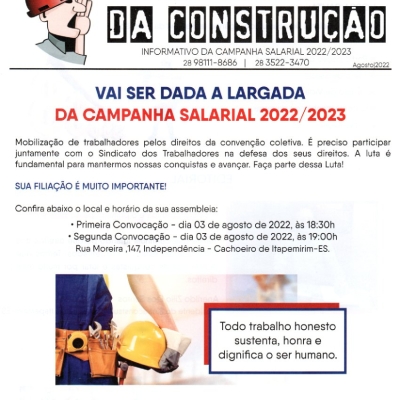 CAMPANHA SALARIAL DA CONSTRUÇÃO PESADA 2022/2023